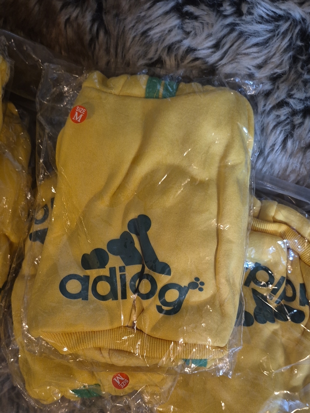 Yellow & Teal Hooded Dog One-Piece - Picture 4 of 4